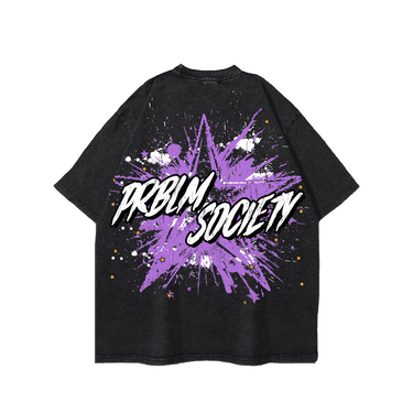 "Purple Bareface" Oversized Tee